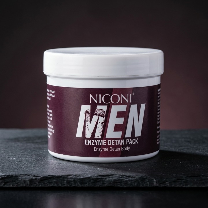 Niconi Men Enzyme De-Tan Pack for Face & Body 300g | Deep Cleansing Tan Removal & Brightening Skincare Mask