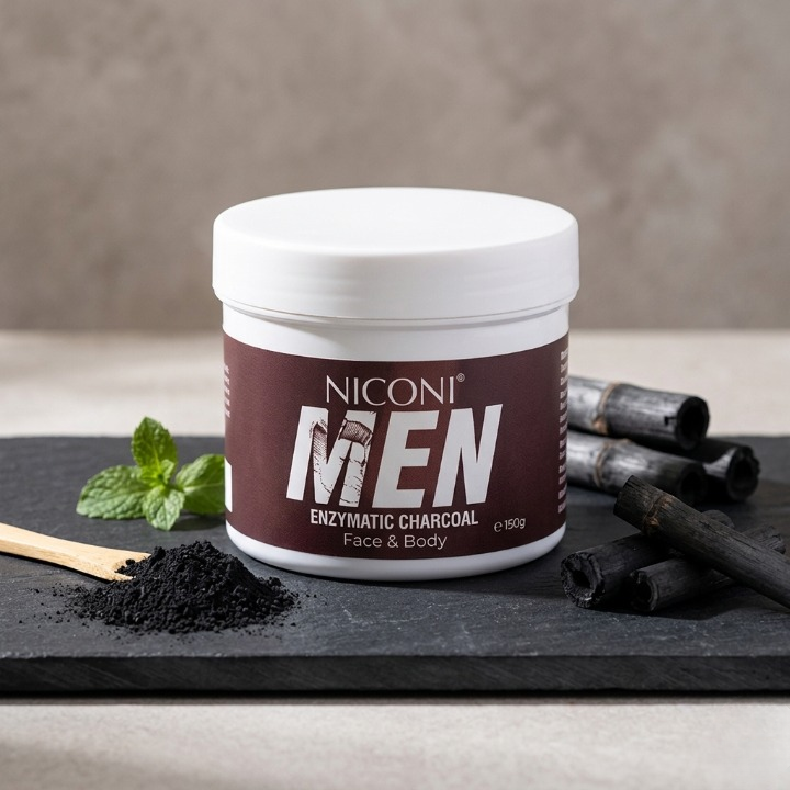 Niconi Men Enzyme De-Tan Pack for Face & Body 300g | Deep Cleansing Tan Removal & Brightening Skincare Mask