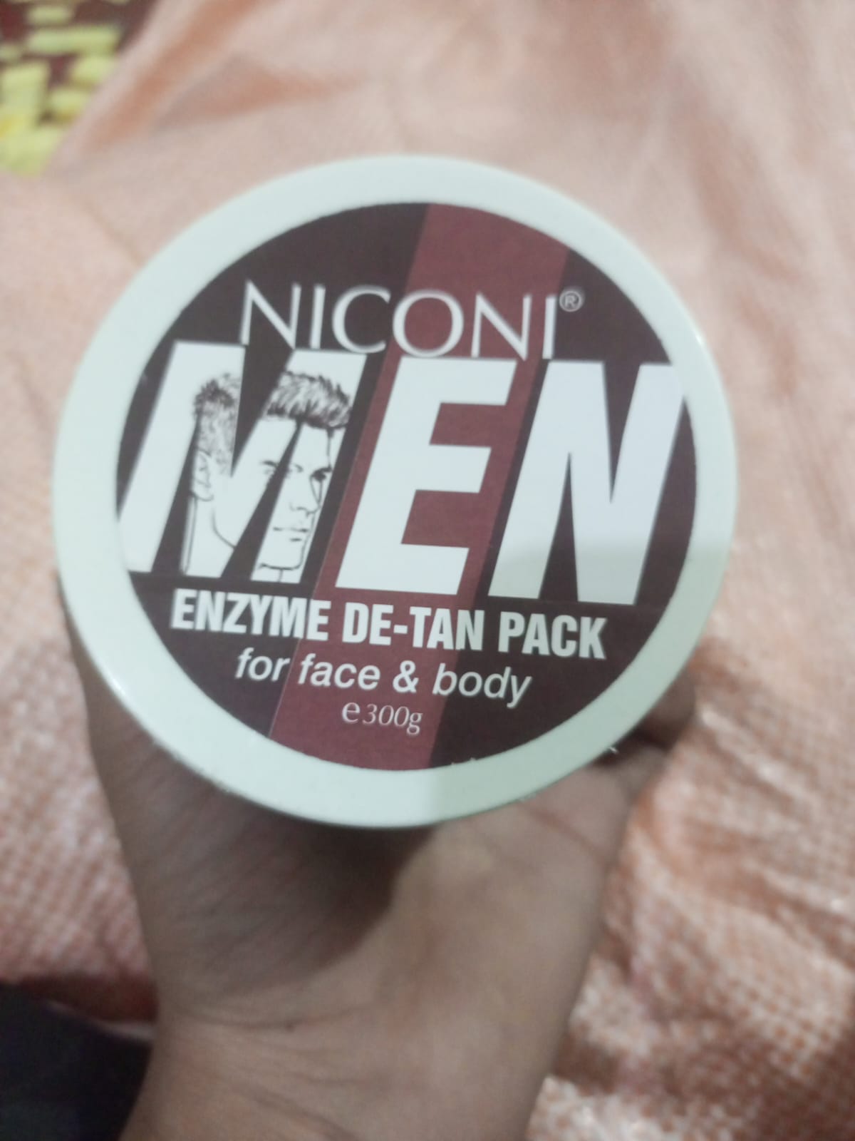 Niconi Men Enzyme De-Tan Pack for Face & Body 300g | Deep Cleansing Tan Removal & Brightening Skincare Mask