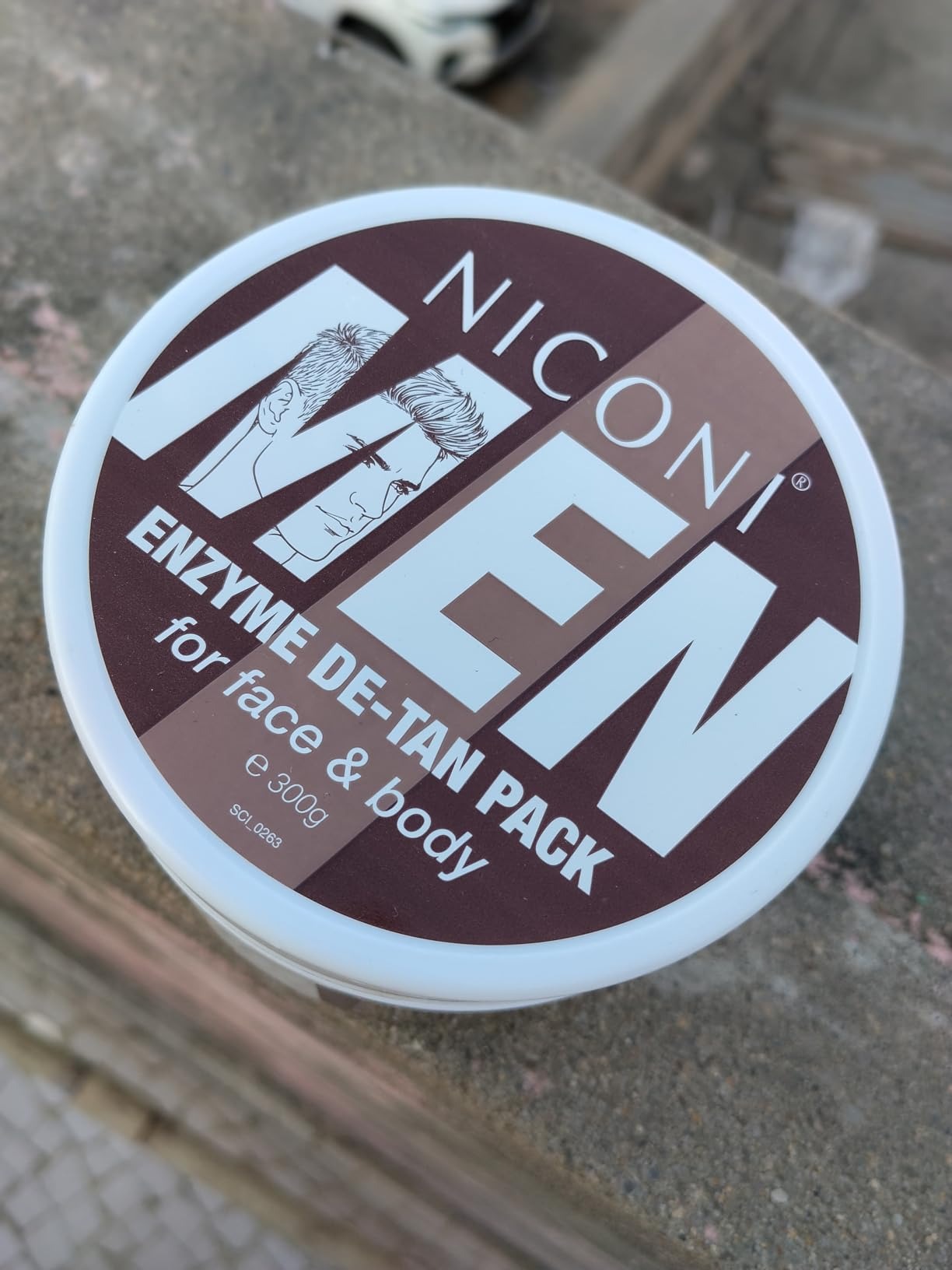 Niconi Men Enzyme De-Tan Pack for Face & Body 300g | Deep Cleansing Tan Removal & Brightening Skincare Mask